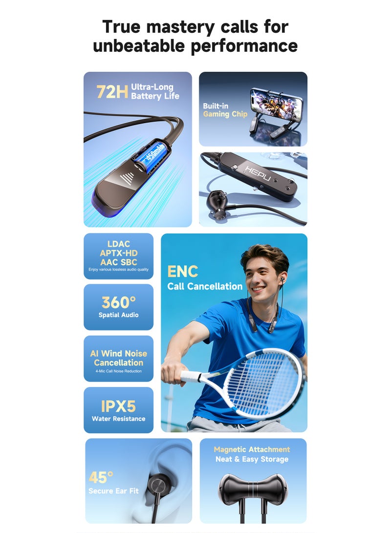 HEPU Neckband Bluetooth Earphone HP-629 - Image 4